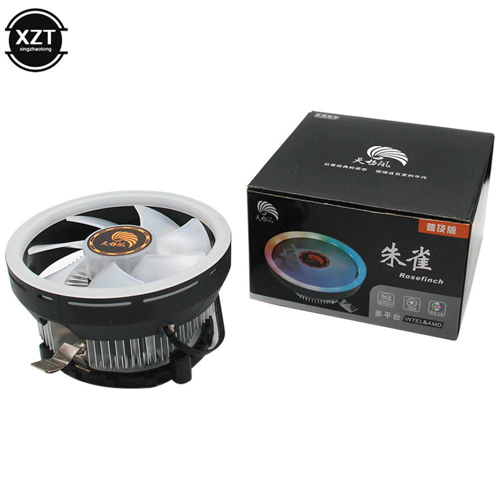 Радиатор охлаждения процессора Светодиодный радиатор AMD Intel бесшумный 3Pin ПК