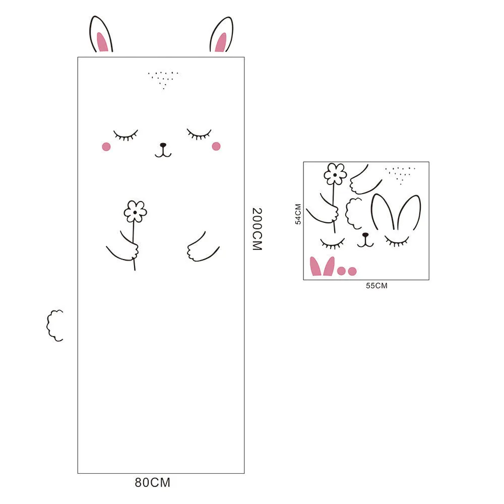 Животные в скандинавском стиле кролик ежик обезьяна 3D наклейки на стену для