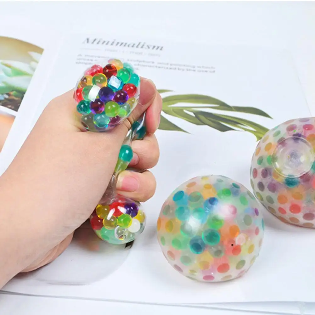 Bola de uva de cuentas de colores, juguete con agua a presi&oacute;n, pellizco de m&uacute;sica, cuentas de descompresi&oacute;n, No tenis, regalo divertido-0