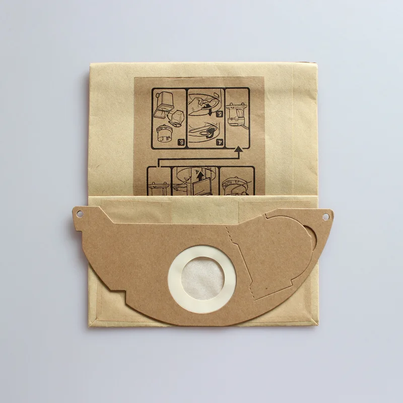 Bolsa de papel para aspiradora karcher SE 5.100,SE 6.100,2501,2601,3001,A 2120,NT 181 Pro,SE 2001,SE 3001, 10 piezas-1