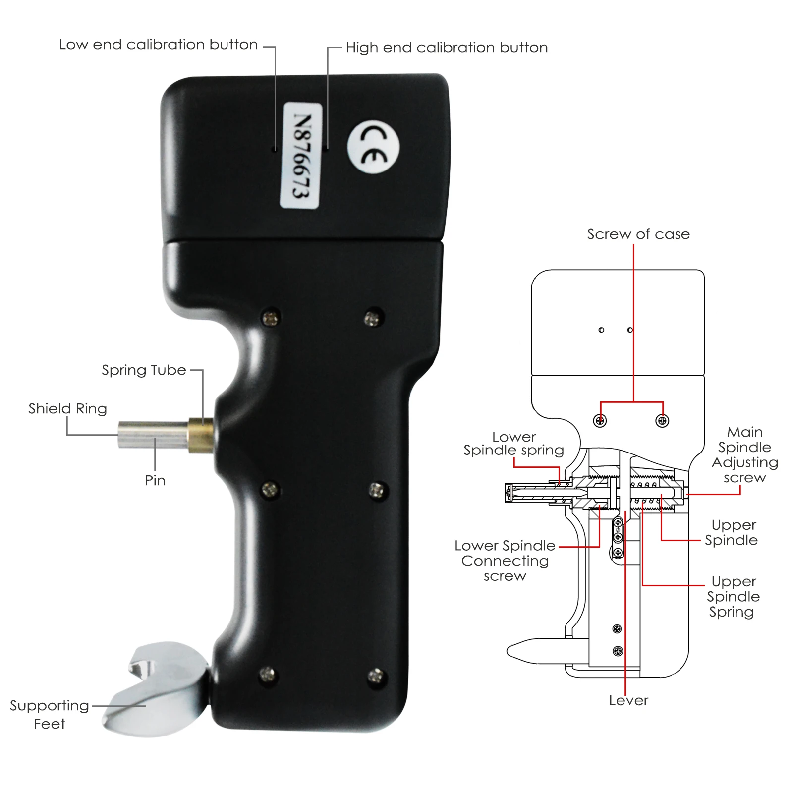 Портативный Измеритель Твердости Landtek баркола для алюминия обработки стекла