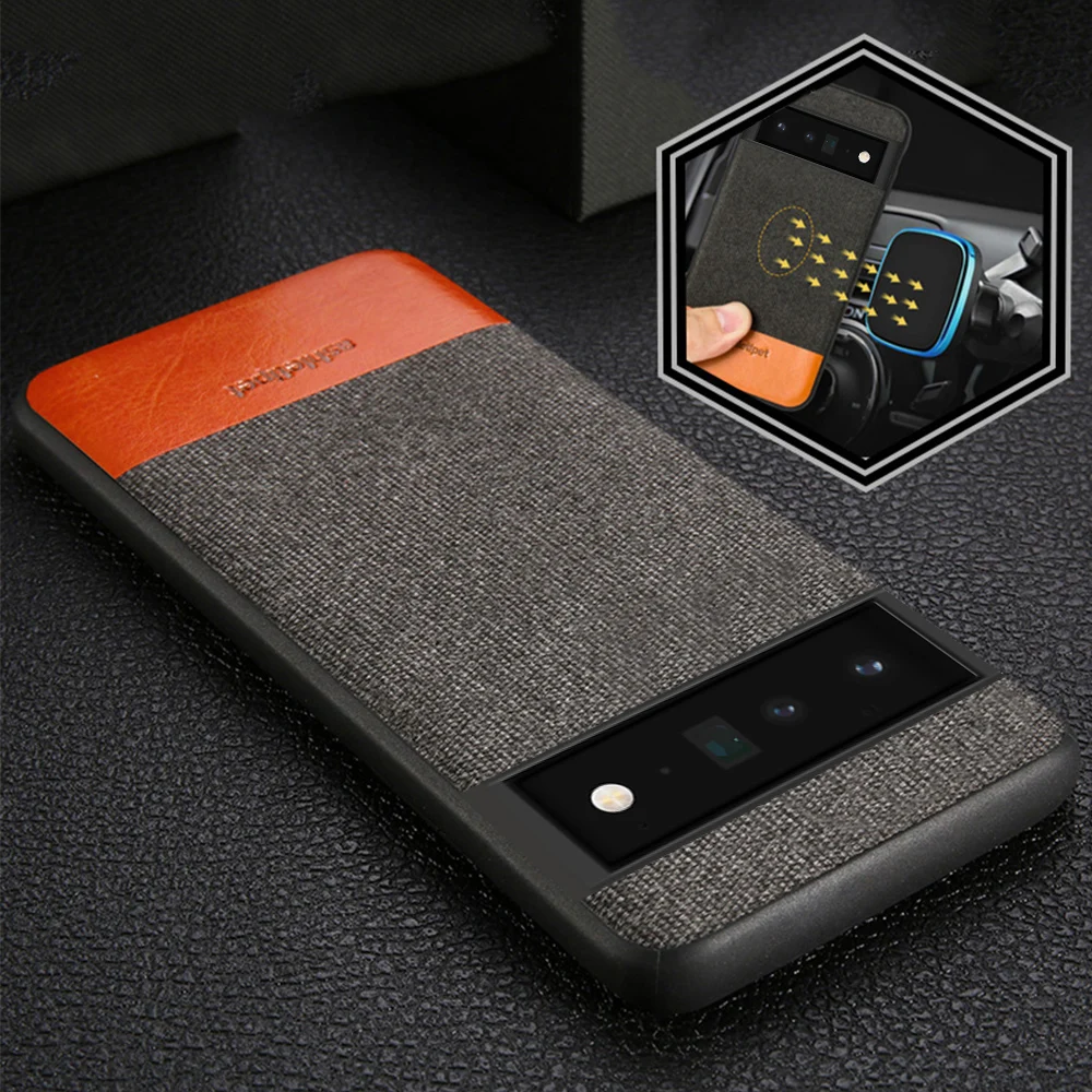 Тканевый + кожаный чехол для телефона для Google Pixel 6 Pro 6A 6 5 4 4A 5A 5G из ткани ТПУ бампер рамка 360 полная защитная задняя крышка