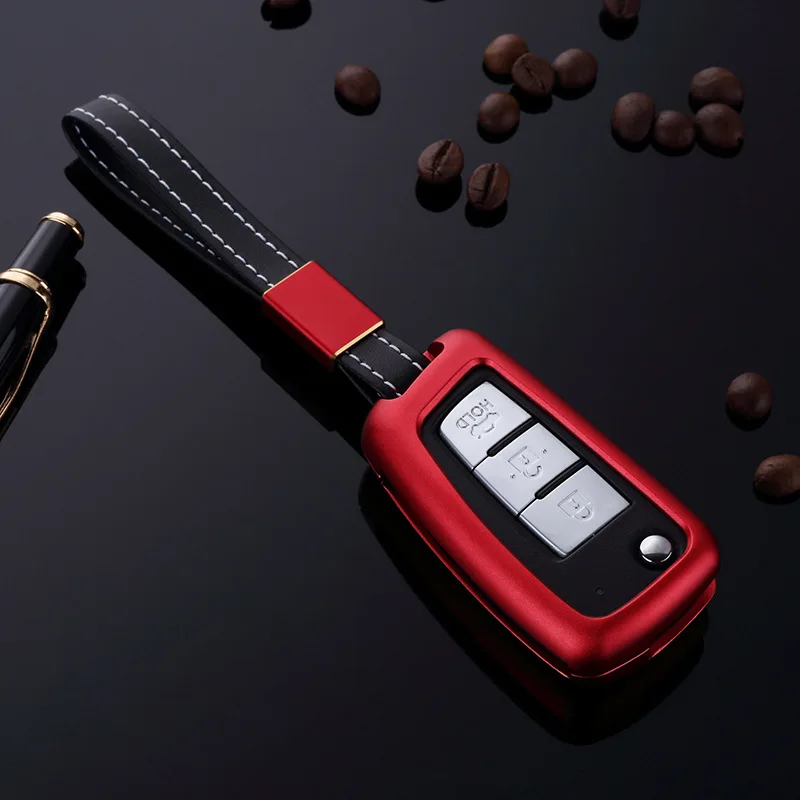 Чехол книжка для ключей из алюминиевого сплава чехол рамка Nissan Qashqai Succe X trail Sylphy