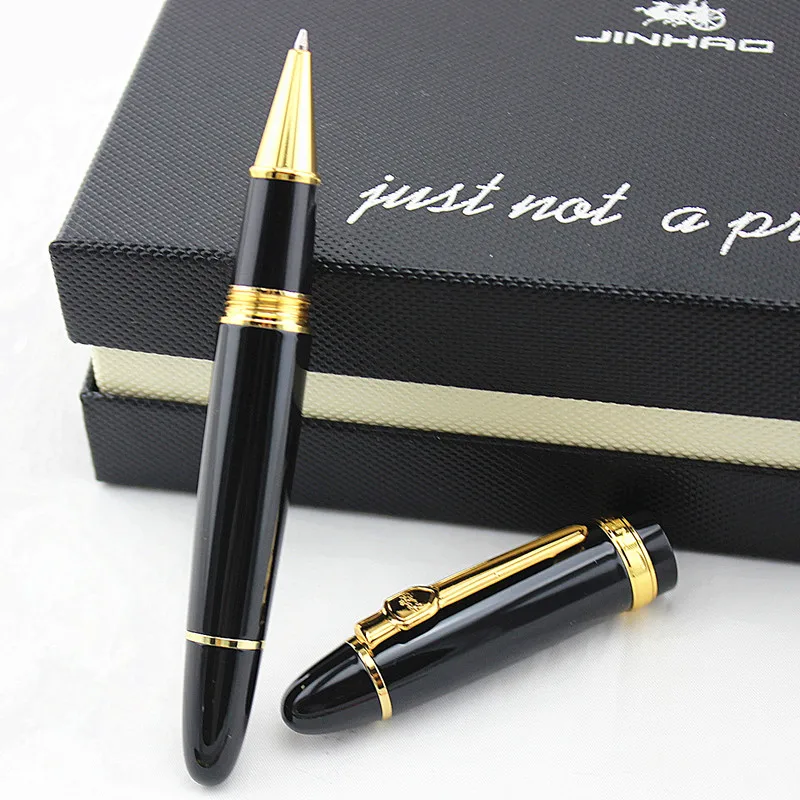 JINHAO 159, черная Золотая клипса, роскошная, улучшенная, для бизнеса, офиса, для подписи, Ручка-роллер, новые, письменные принадлежности офисная, шариковая ручка - Цвет: L