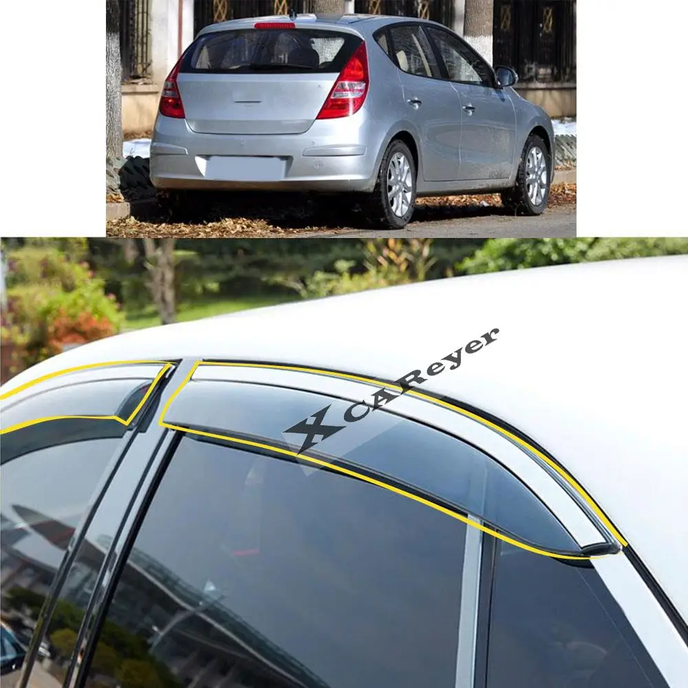 

For HYUNDAI I30 2009-2010 2011-2021 Car Body Styling Sticker Plastic Window Glass Wind Visor Rain/Sun Guard Vent Parts