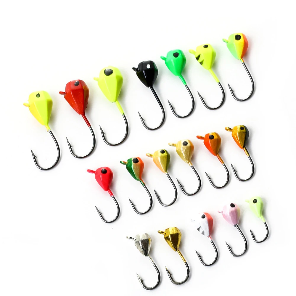 

5pcs/pack Bait Winter Ice Fishing Lure 1g 1.5g 1.6g 2.5g 5g Mini Metal Head Hook Bait Jigging Fishing Tackle Fishing Bait