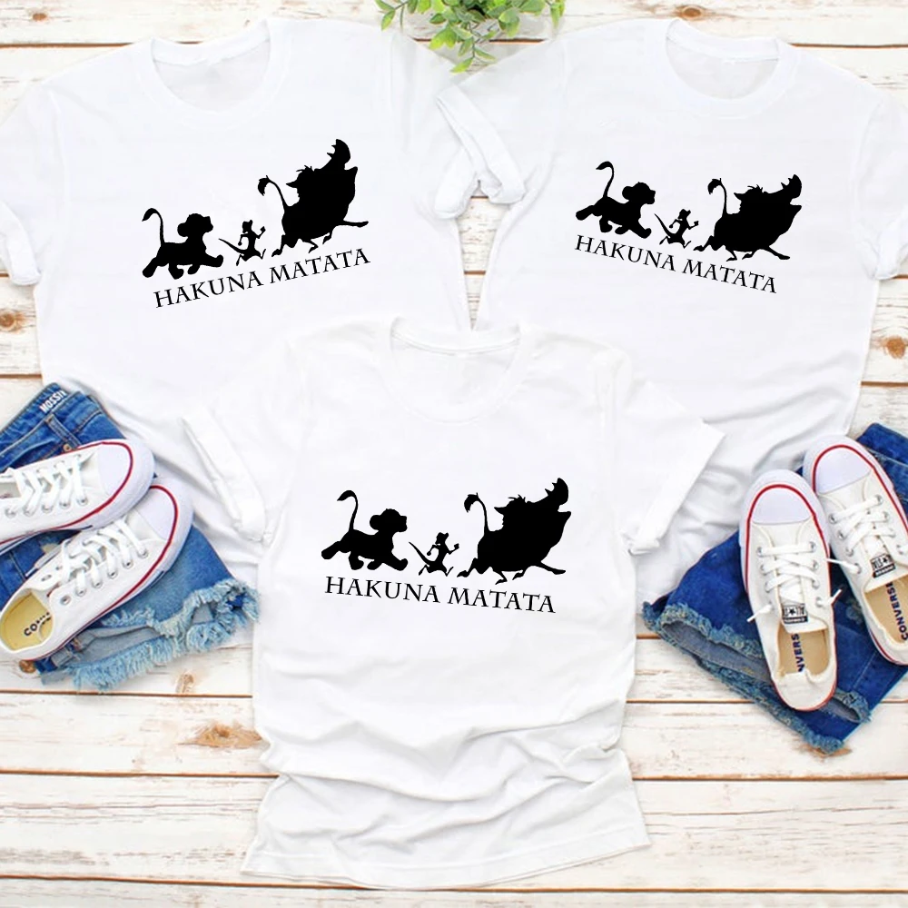 Футболка с принтом Король Лев для мужчин и женщин Повседневная рубашка хакуна