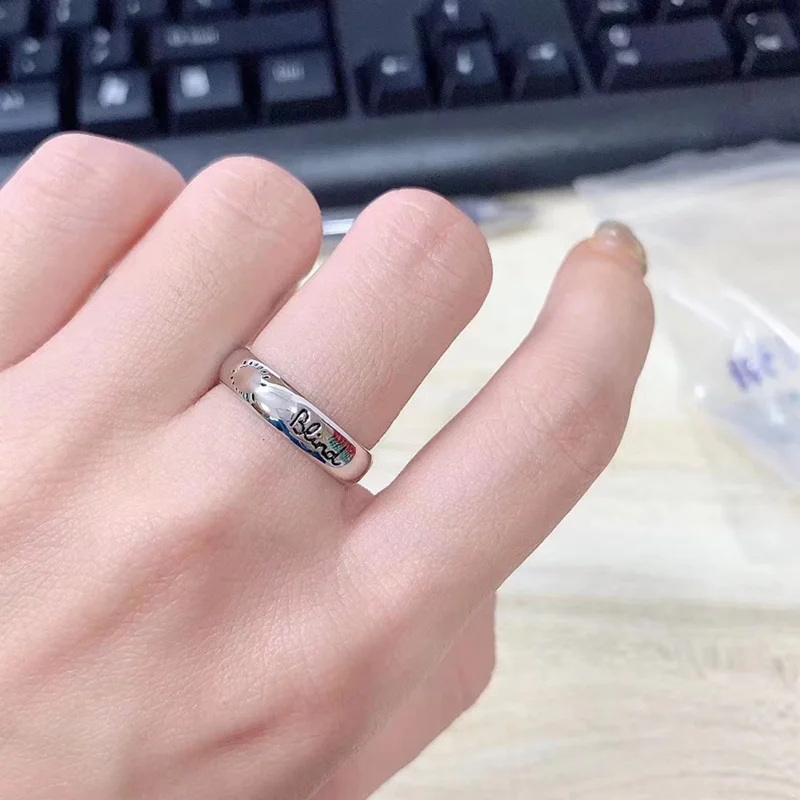 Кольцо из серебра s925 пробы с надписью оригинальным логотипом|Кольца| |