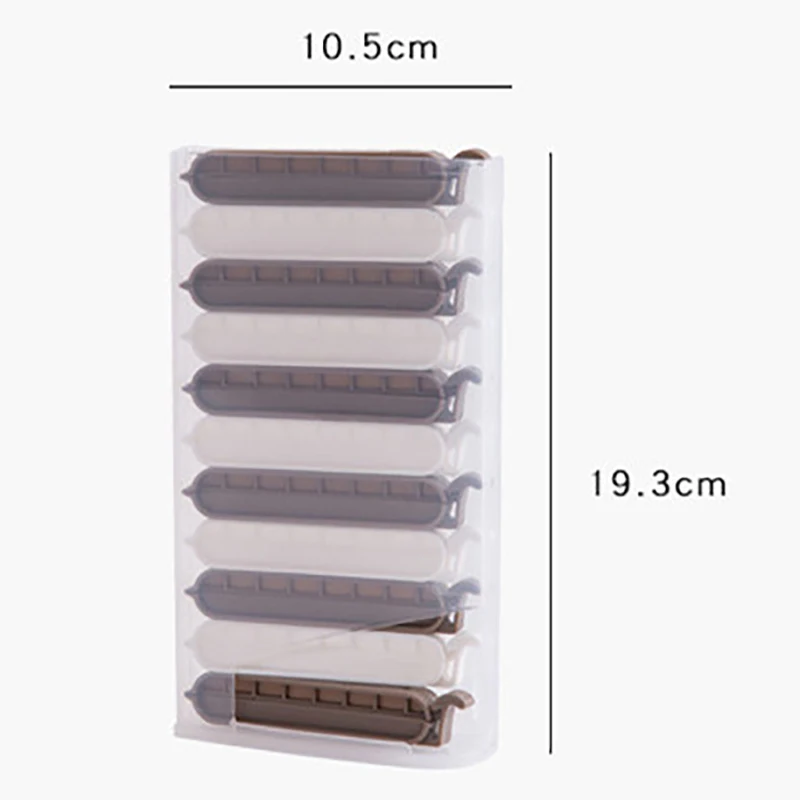 

1 Set (10pcs) Wall-mounted Food Seal bag clamps Vacuum Snack Plastic Bag Food Seal Clip Kitchen Supplies Accessories