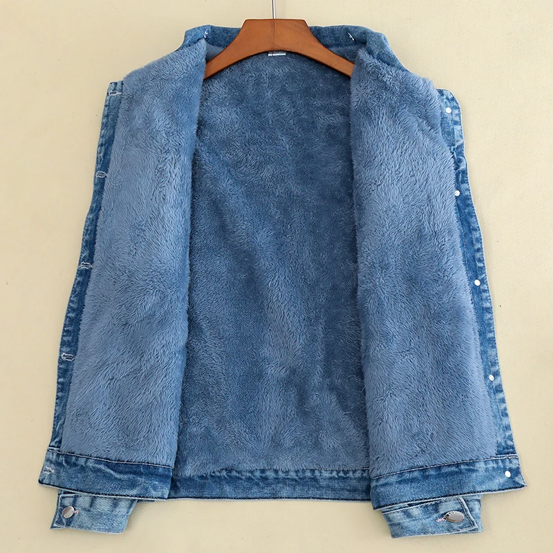 Куртка женская демисезонная джинсовая с мехом теплая верхняя одежда меховой