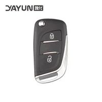 yayun forcitroen 2 buttons with battery holder blank blade without groove key shell