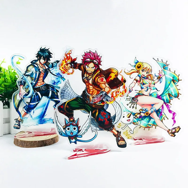 

Anime Figures Model Plate Holder Anime Fairy Tail Acrylic Stand Figure Model Double-side Printed Action Desktop Decoration Toys