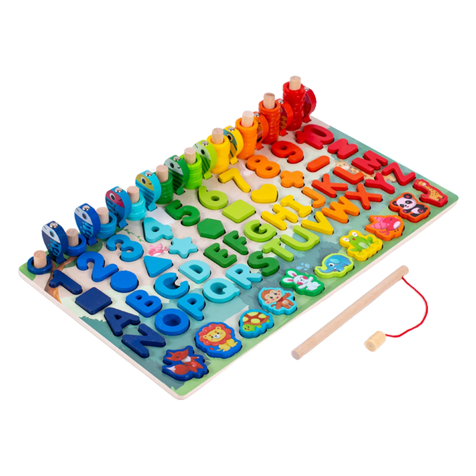 

Wooden Early Education Math Number Alphabet Shape Sorting Early Educational