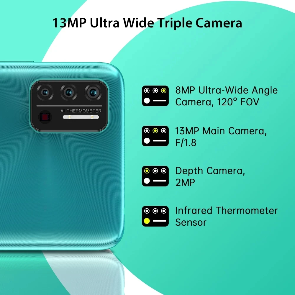 Смартфон UMIDIGI A7S 2 + 32 ГБ 4150 мА ч экран 6 53 дюйма Android 10 4G | Мобильные телефоны и