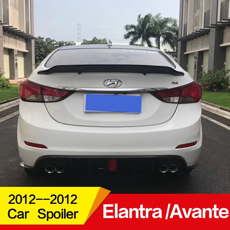 Используется для hyundai Elantra Avante спойлер 2012 13 14 15 16 лет Глянцевая углеродное волокно/FRP заднее крыло R стиль спортивные аксессуары