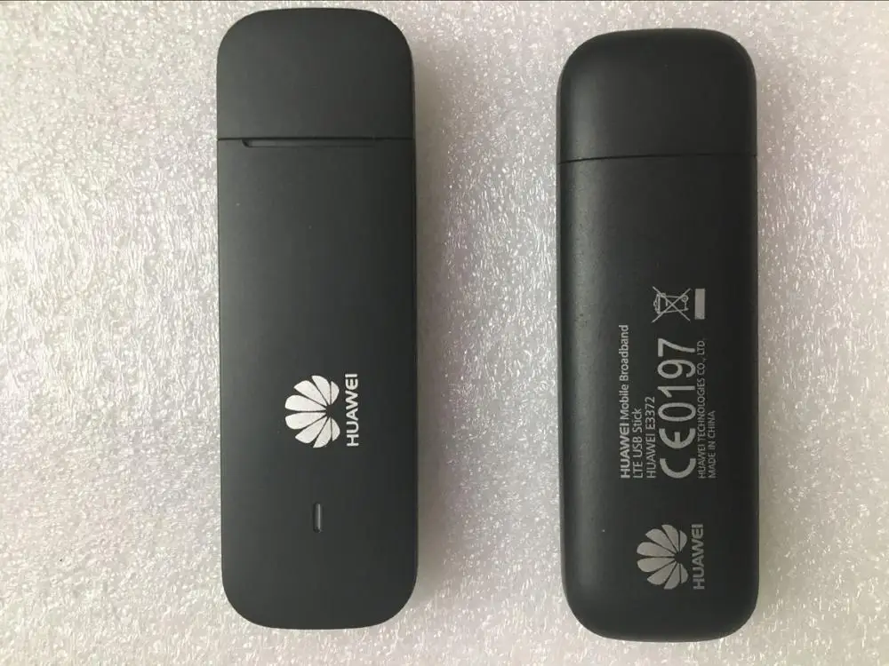 Разблокированный huawei E3372 E3372h-153 с антенной 4G LTE Dongle мобильный широкополосный USB модемы 4G модем LTE модем - Цвет: Standard black