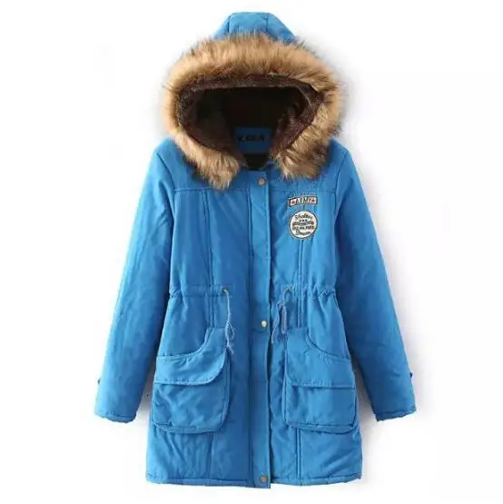 Зимние теплые куртки Женская парка модная с капюшоном из искусственного меха Kraag