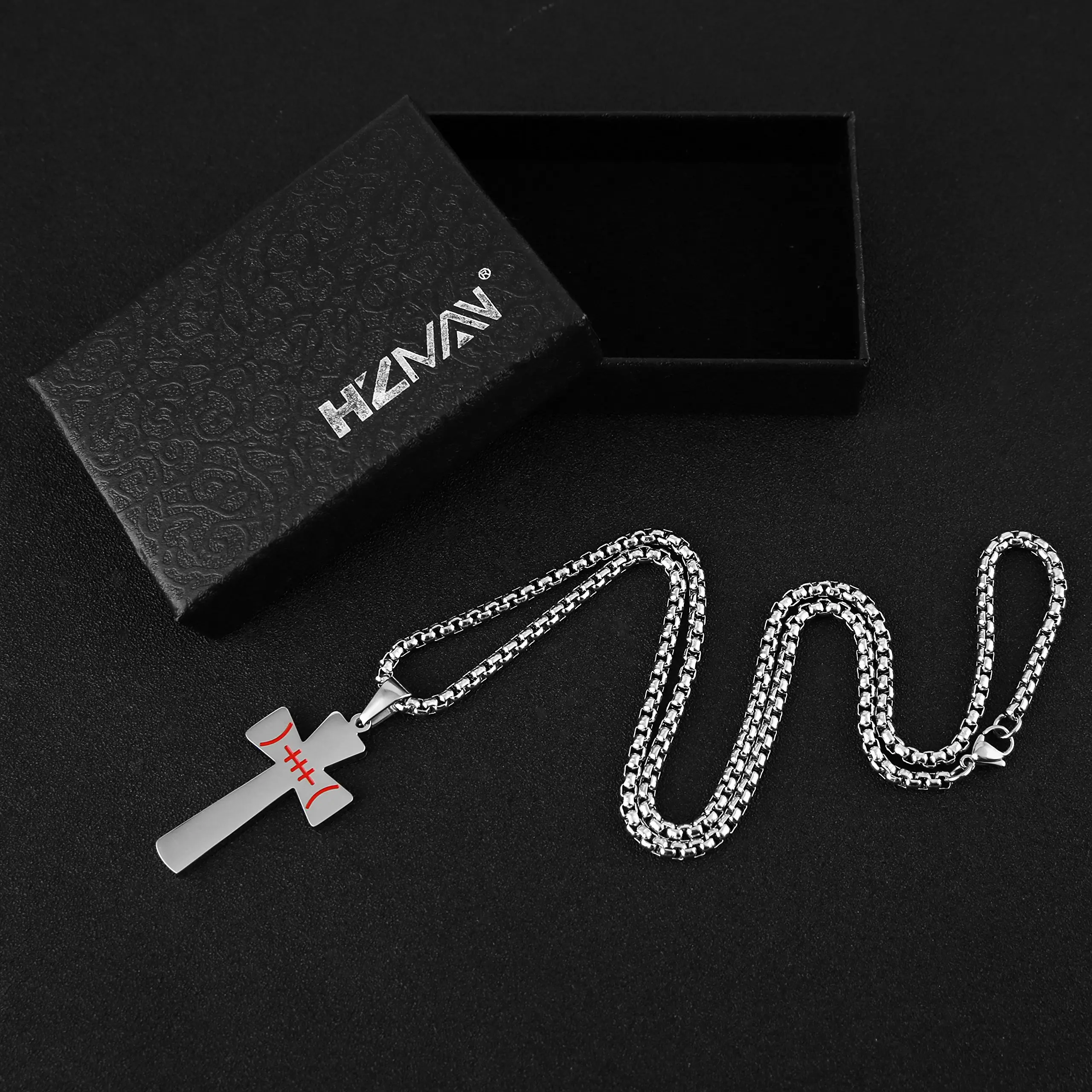 Повседневное Спортивное мужское ожерелье HZMAN из нержавеющей стали с