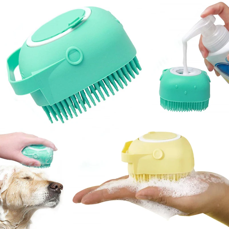 

Массажные перчатки для ванной, для щенков, больших собак, кошек, щетки, мягкие безопасные силиконовые аксессуары для домашних животных, инст...