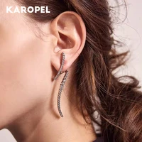 2021 new arrival geometric line arc earrings classic geometric women dangle earrings long earrings