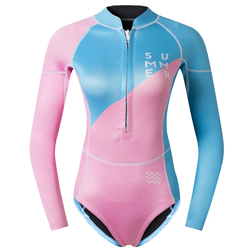 Женский гидрокостюм с короткой молнией спереди влажный компрессионный