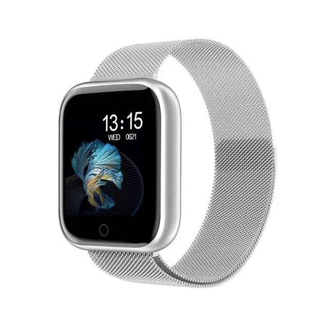 Женские Смарт-часы P68 P70, Bluetooth, умные часы, кровяное давление, кислородный пульсометр, спортивные Смарт-часы для Apple iPhone IOS - Цвет: Steel silver