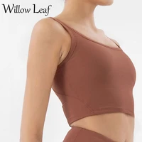 willow leaf 2021 women sports bra crop tank top vest support for workout fitness running yoga breathable underwear sportswear