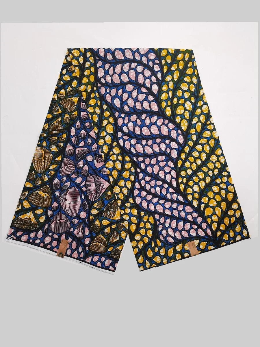 

African Veritable Real Wax Cotton Fabric High Quality African Fabric Wax Print Cotton 100% Pagne Nigerian Tissus Wax Africain