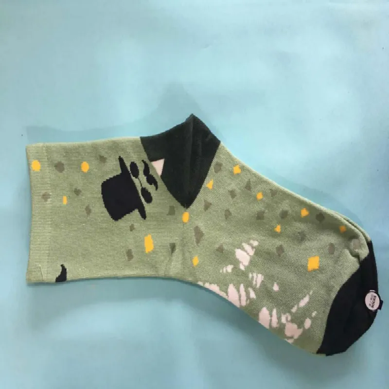 Осенне зимние мужские носки джентльмена с зелеными волнами удобные дышащие