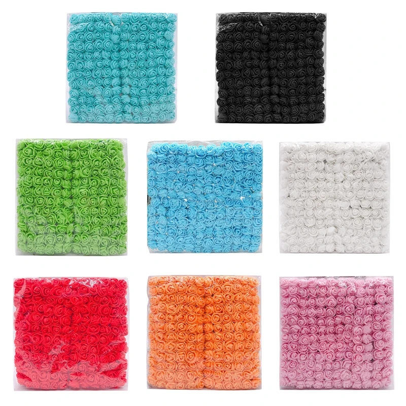 

1Set/144Pieces Foamed Roses Desktop Decoration Cake Topper DIY Garland Flowers Handcrafts Home Ornament Wedding Decor