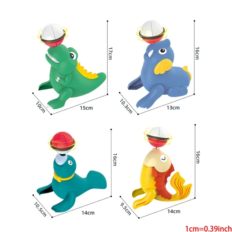 

03KD 17cm/6inch Windup Toy Mini Clockwork Toy Animal Acrobatic Toy with Spinning Tops Miniature Dancing Toy for Baby Kids Gif