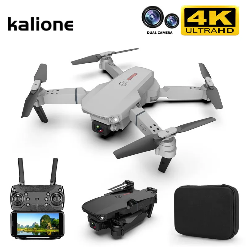Мини Дрон KALIONE E88 4k HD камера мини Wi Fi FPV удержание высоты складной Радиоуправляемый