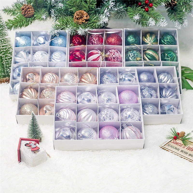12Pcs Christmas Gifts Balls Xmas Tree Decor Pendant Ball New Year Party Ornament Noel 2020 Decoration for Home Natale | Дом и сад