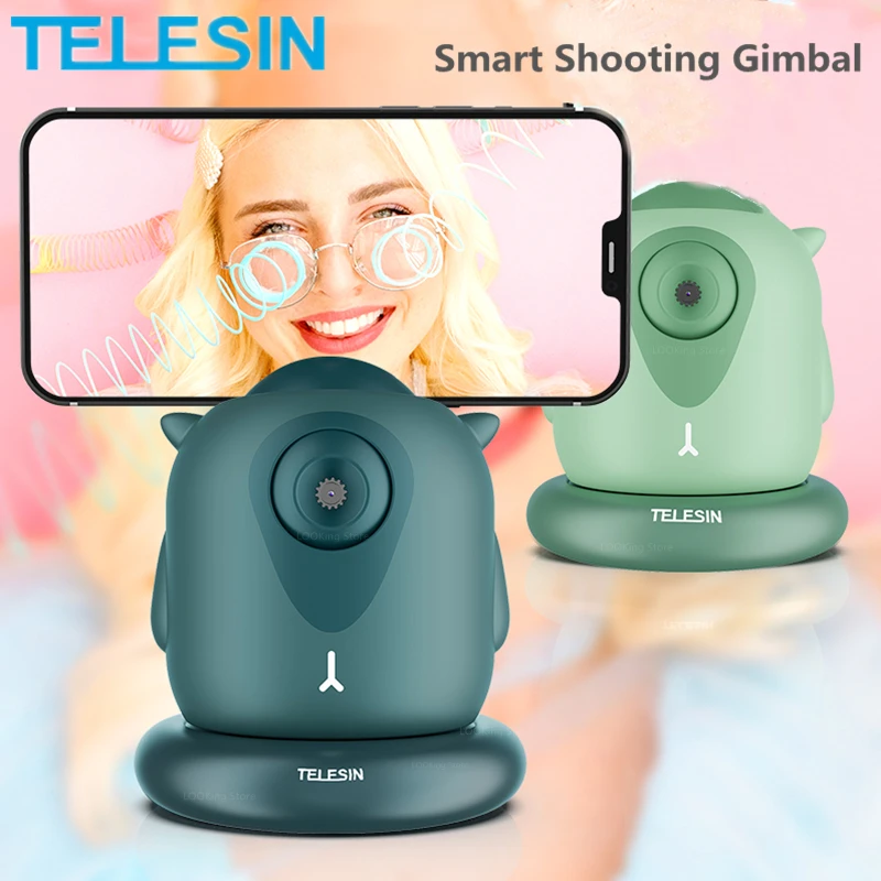 

TELESIN Smart Shooting Gimbal 360 Rotation Auto Face Tracking Gimbal for Photo Vlog Live Record for Gopro Iphone Samsung