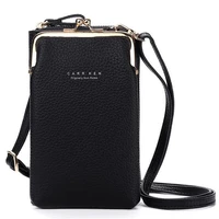 pu leather women mobile phone bag 2021 new purse clutch handbag solid color crossbody bags for ladies mini wallet