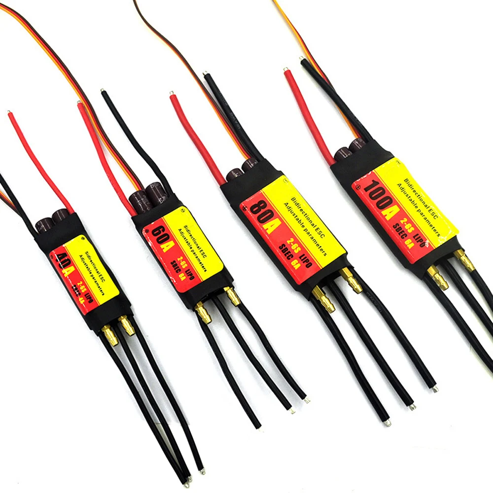 

Water-cooled Bidirectional Brushless ESC 40A/60A/80A/100A For RC Ship DIY Wind Ship Pneumatic Underwater Propelle