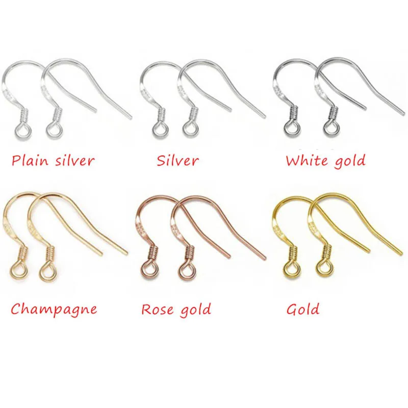 2 шт. 925 пробы серебряная застежка для серег французский стиль серьги крючок
