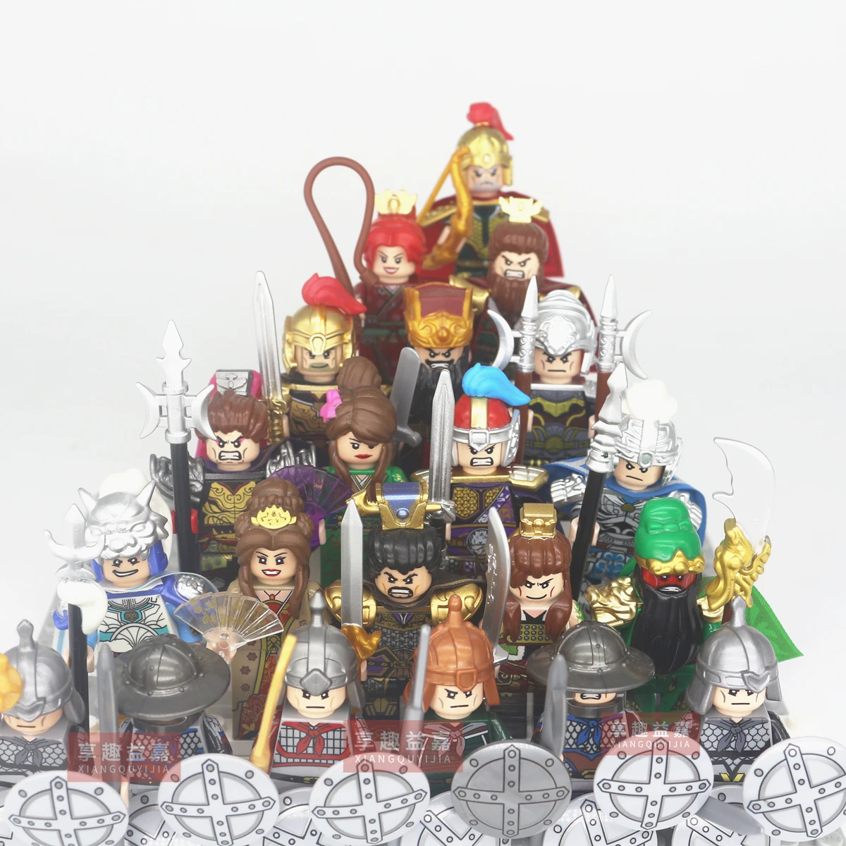 

XQYJ hero Courage Of The Three Kingdoms Mediaeval Times Mini Dolls 4.5CM Figures Building Blocks Bricks Toy For Children Gift