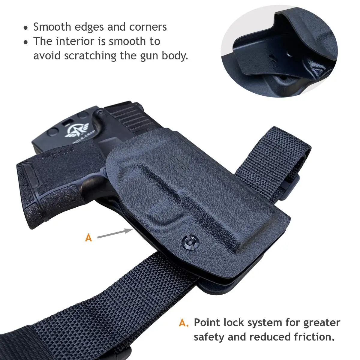 Чехол для пистолета P365 Holster OWB Kydex Sig Sauer / SAS чехол Holster-1 5-2 дюймовый Зажим ремня с