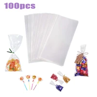 100pcspack transparent cellophane bag clear opp plastic bags for candy lollipop cookie packing packaging wedding party gift bag