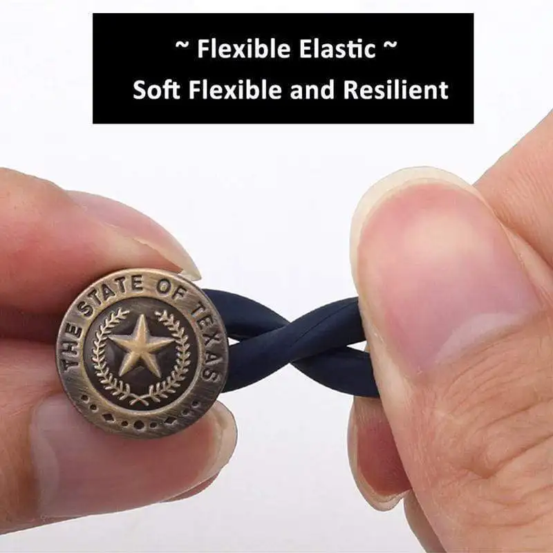 

6PCS Jeans Retractable Button Sewing Buttons Adjustable Disassembly Waist Button Metal Extended Buckles Pant Waistband Expander