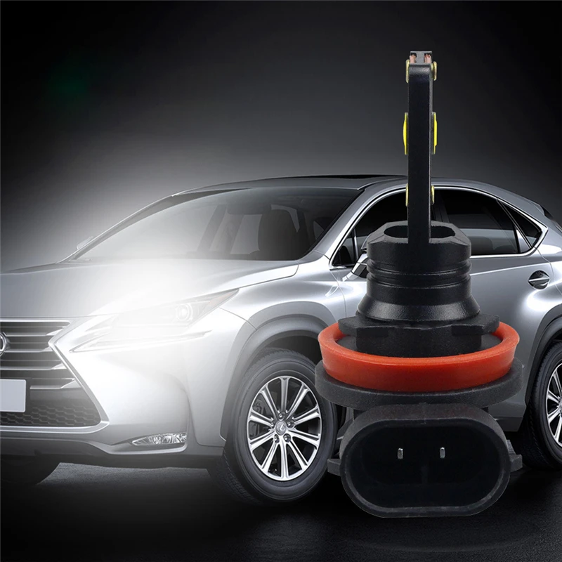 

2Pcs/set H8 H11 6LED Lamp LED Car Accessories Fog Light Bulb 1200LM 6500K COB Super Bright Auto Fog Lamp 12-24V