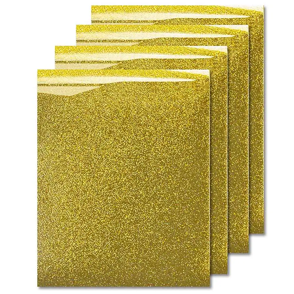 7 gold vinyls Термопереводная блестящая виниловая пленка 10*12 дюймов, 7 листов, переводная виниловая железная пленка для одежды, HTV рубашка, высокоэластичная Декоративная пленка, легко режется - Цвет: 7 gold vinyls