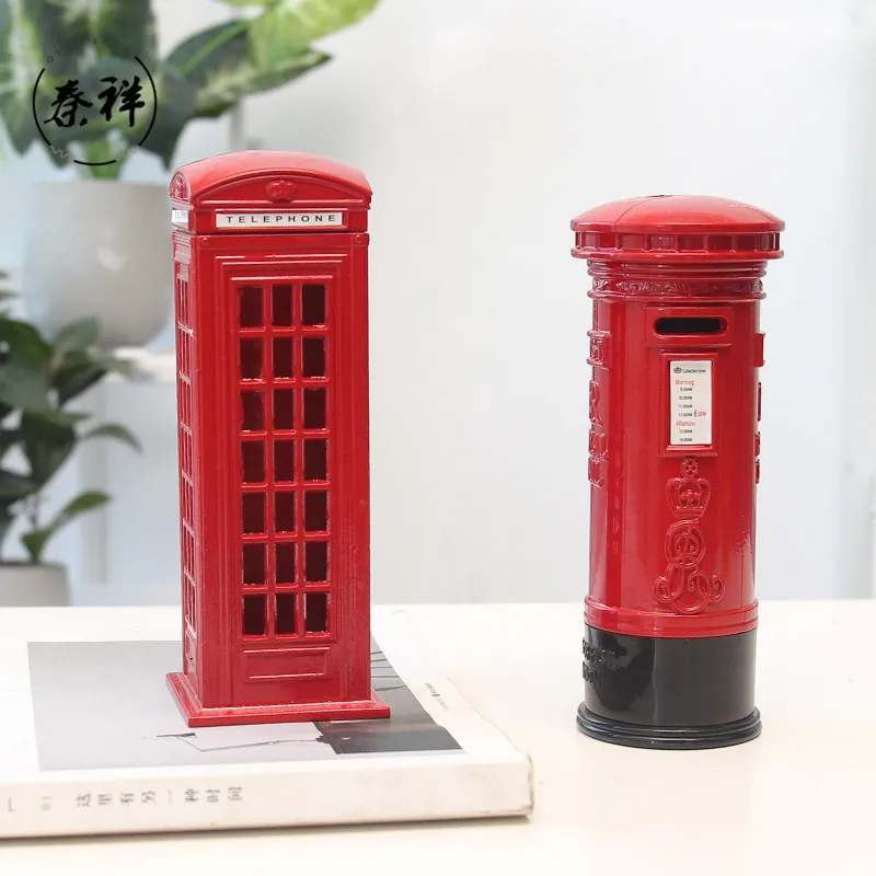 Копилка Ретро Лондон металлический почтовый ящик ремесла украшение дома