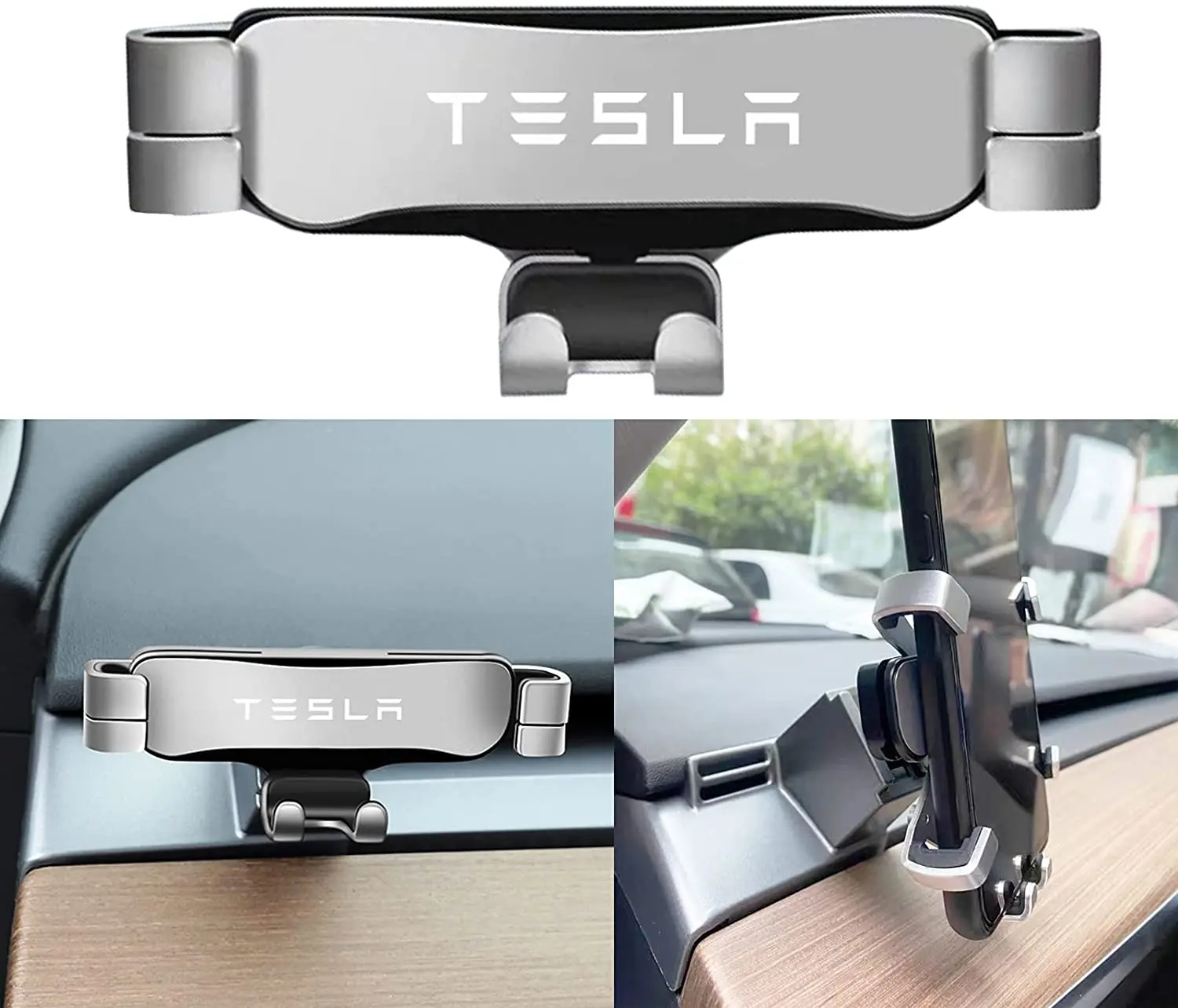 

Держатель для телефона KIKIMO 2021 Tesla Model 3, аксессуары Tesla Model 3, регулируемое автомобильное крепление для телефона, универсальный автомобиль