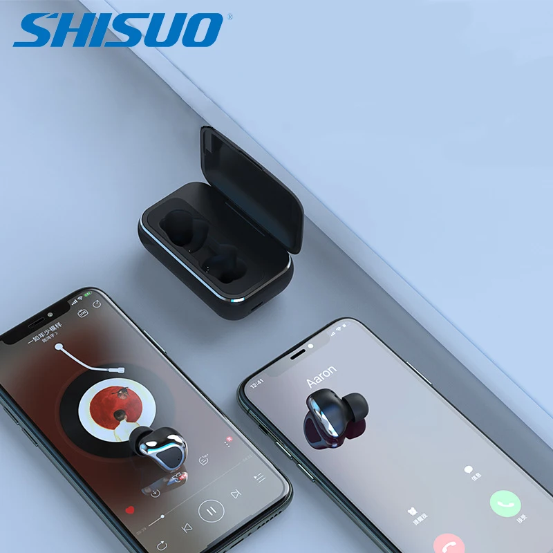 

SHISUO T13 TWS Bluetooth 5.0 Earphones Charging Box Wireless Earphone Stereo Sports Waterproof Earbuds Headsets With Microphone