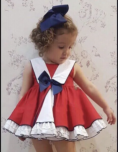 Летнее платье принцессы винтажный костюм в испанском стиле для маленьких