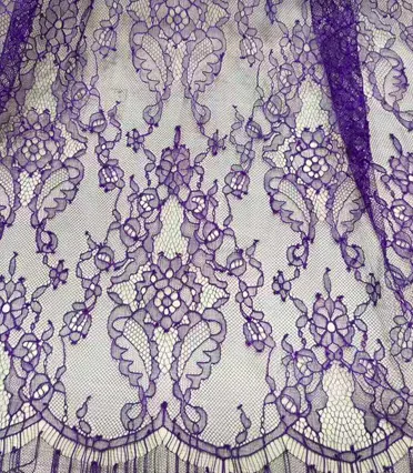 Purple 1,4 метров = 1 шт крошечное и тонкое кружево с ресничками ткань Новинка! 5 цветов зеленый, фиолетовый, синий, черный, белый элегантный - Цвет: Purple