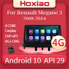Автомагнитола на Android 10, 2DIN, с видеоплеером, GPS, Bluetooth, мультимедиа, для Renault Megane 3 2008-2010, 2012, 2014, IPS Carplay