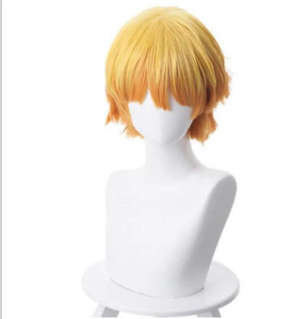 Костюм для косплея аниме рассекающий демонов желтый комплект из кимоно Agatsuma Zenitsu